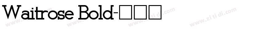 Waitrose Bold字体转换